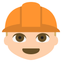 Medium-Light Skin Tone Construction Worker (Colored) Free Open-Source SVG Icon