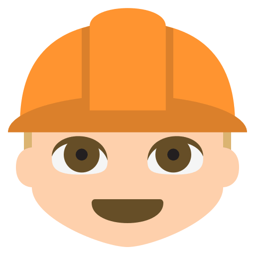 Medium-Light Skin Tone Construction Worker (Colored) Free Open-Source SVG Icon (Emoji One (Colored))