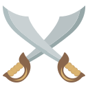 Crossed Swords (Colored) Free Open-Source SVG Icon