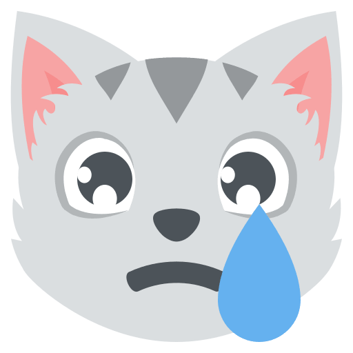 Crying Cat Face (Colored) Free Open-Source SVG Icon (Emoji One (Colored))