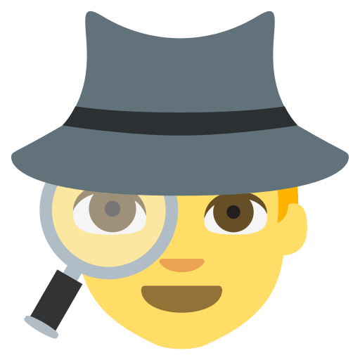 Detective Character (Colored) Free Open-Source SVG Icon (Emoji One (Colored))