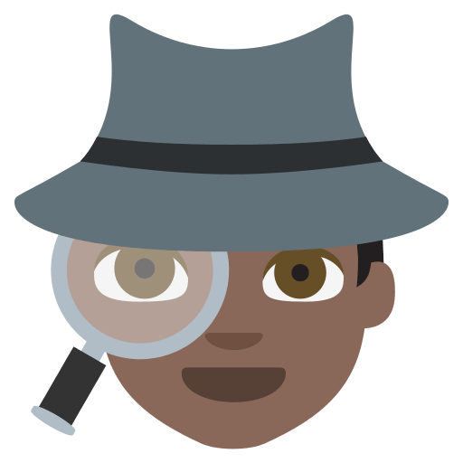 Detective with Dark Skin Tone (Colored) Free Open-Source SVG Icon (Emoji One (Colored))