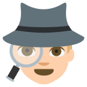 Detective with Medium Light Skin Tone (Colored) Free Open-Source SVG Icon