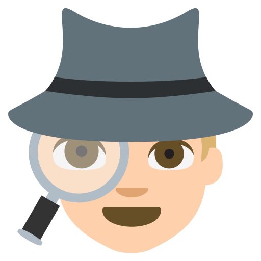 Detective with Medium Light Skin Tone (Colored) Free Open-Source SVG Icon (Emoji One (Colored))