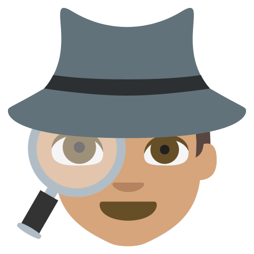 Detective with Medium Skin Tone (Colored) Free Open-Source SVG Icon (Emoji One (Colored))