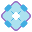 Diamond With A Dot (Colored) Free Open-Source SVG Icon