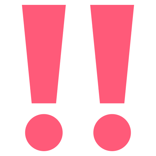 Double Exclamation Mark (Colored) Free Open-Source SVG Icon (Emoji One (Colored))