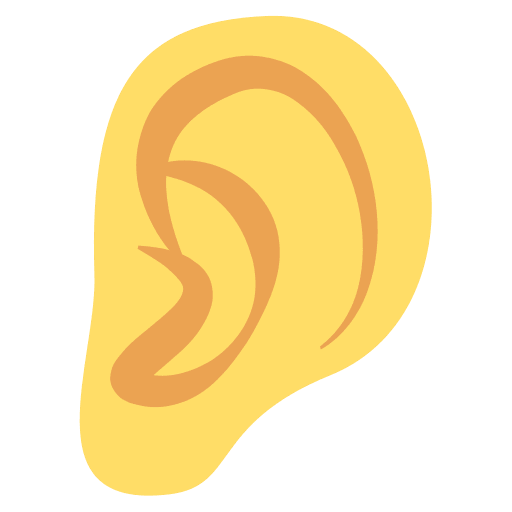 Ear Emoji (Colored) Free Open-Source SVG Icon (Emoji One (Colored))