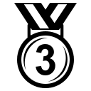 3rd Place Medal (Monotone) Free Open-Source SVG Icon