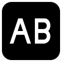 AB Button (Monotone) Free Open-Source SVG Icon