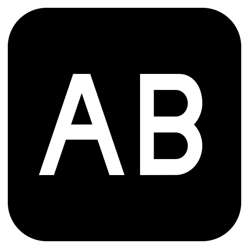 AB Button (Monotone) Free Open-Source SVG Icon (Emoji One (Monotone))