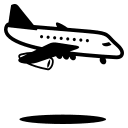 Airplane Arrival (Monotone) Free Open-Source SVG Icon