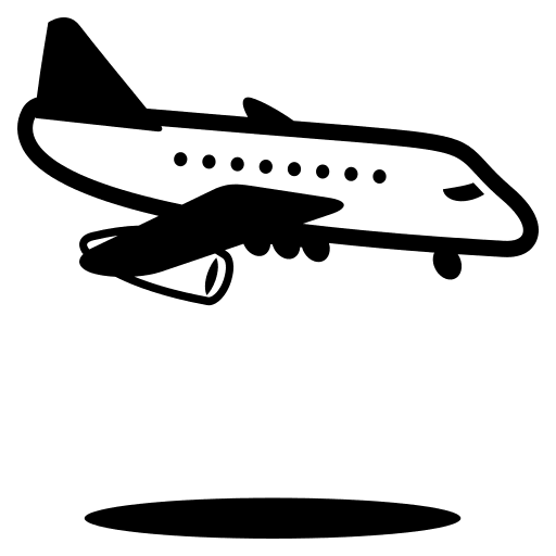 Airplane Arrival (Monotone) Free Open-Source SVG Icon (Emoji One (Monotone))