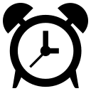 Alarm Clock (Monotone) Free Open-Source SVG Icon