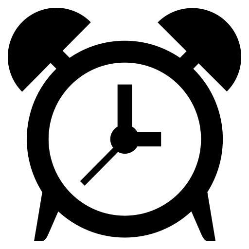 Alarm Clock (Monotone) Free Open-Source SVG Icon (Emoji One (Monotone))