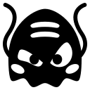 Alien Monster Character (Monotone) Free Open-Source SVG Icon