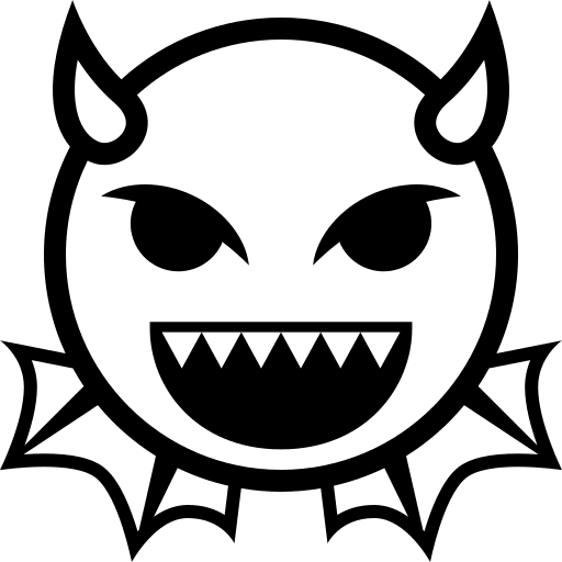 Angry Face with Horns (Monotone) Free Open-Source SVG Icon (Emoji One (Monotone))