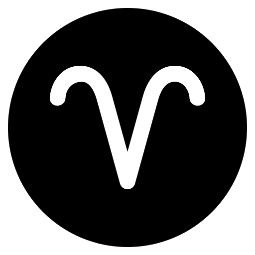 Aries Zodiac Sign (Monotone) Free Open-Source SVG Icon (Emoji One (Monotone))