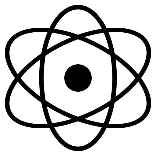 Atom Symbol (Monotone) Free Open-Source SVG Icon (Emoji One (Monotone))