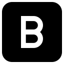 B Button (Monotone) Free Open-Source SVG Icon