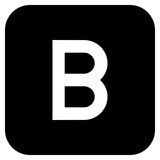 B Button (Monotone) Free Open-Source SVG Icon (Emoji One (Monotone))