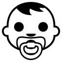 Baby Emoji (Monotone) Free Open-Source SVG Icon