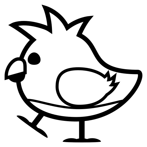 Baby Chick (Monotone) Free Open-Source SVG Icon (Emoji One (Monotone))