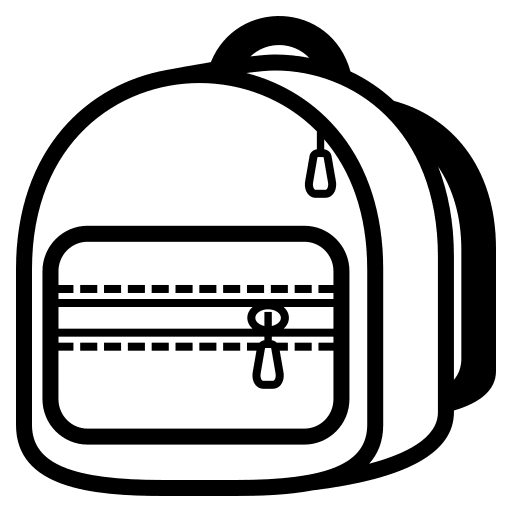 Backpack (Monotone) Free Open-Source SVG Icon (Emoji One (Monotone))