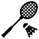 Badminton Sport Equipment (Monotone) Free Open-Source SVG Icon