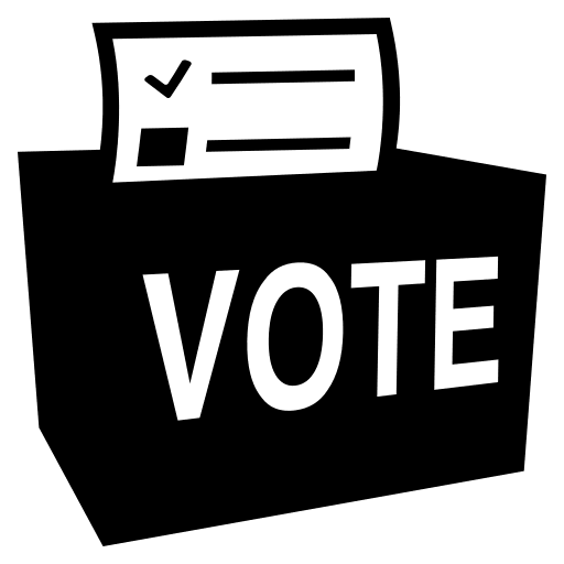 Ballot Box with Ballot (Monotone) Free Open-Source SVG Icon (Emoji One (Monotone))