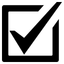 Ballot Box with Checkmark (Monotone) Free Open-Source SVG Icon