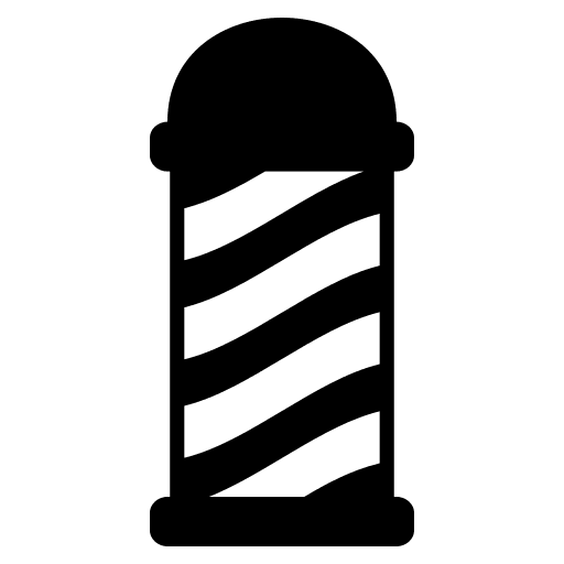 Barber Pole (Monotone) Free Open-Source SVG Icon (Emoji One (Monotone))