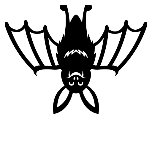 Bat Emoji (Monotone) Free Open-Source SVG Icon (Emoji One (Monotone))