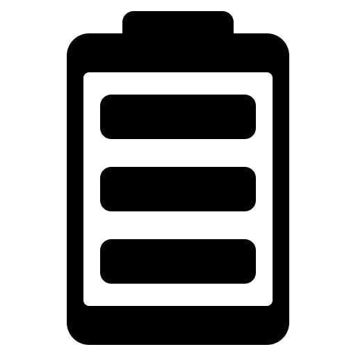 Battery Level Indicator (Monotone) Free Open-Source SVG Icon (Emoji One (Monotone))