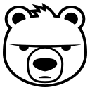 Bear Face Emoji (Monotone) Free Open-Source SVG Icon