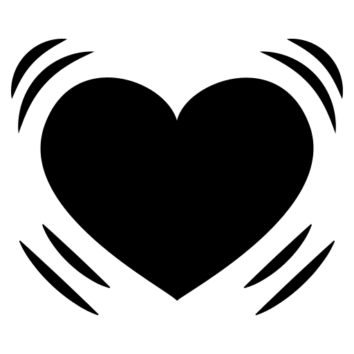 Beating Heart (Monotone) Free Open-Source SVG Icon (Emoji One (Monotone))