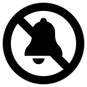 Bell With Slash (Monotone) Free Open-Source SVG Icon