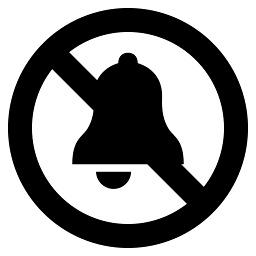 Bell With Slash (Monotone) Free Open-Source SVG Icon (Emoji One (Monotone))