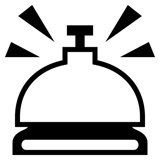 Bellhop Service Bell (Monotone) Free Open-Source SVG Icon (Emoji One (Monotone))