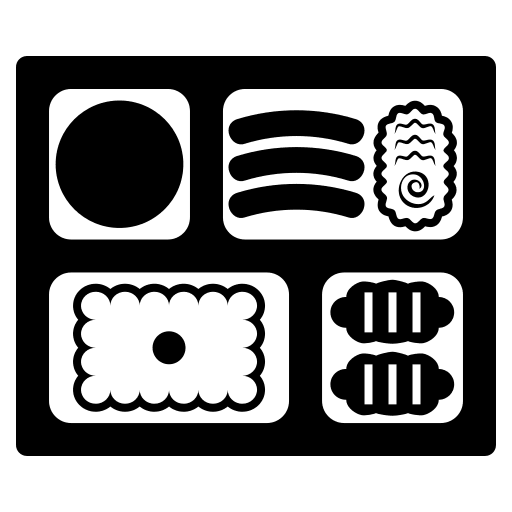 Bento Box (Monotone) Free Open-Source SVG Icon (Emoji One (Monotone))