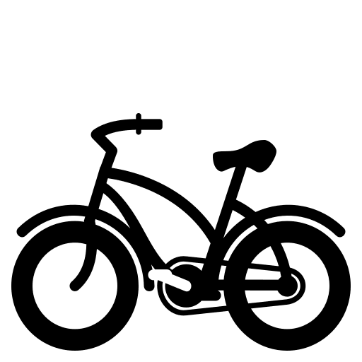 Bicycle (Monotone) Free Open-Source SVG Icon (Emoji One (Monotone))