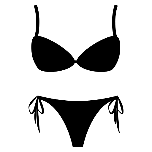 Bikini Swimwear (Monotone) Free Open-Source SVG Icon (Emoji One (Monotone))