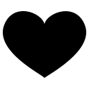 Black Heart Symbol (Monotone) Free Open-Source SVG Icon