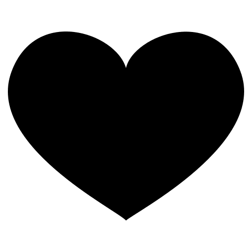 Black Heart Symbol (Monotone) Free Open-Source SVG Icon (Emoji One (Monotone))