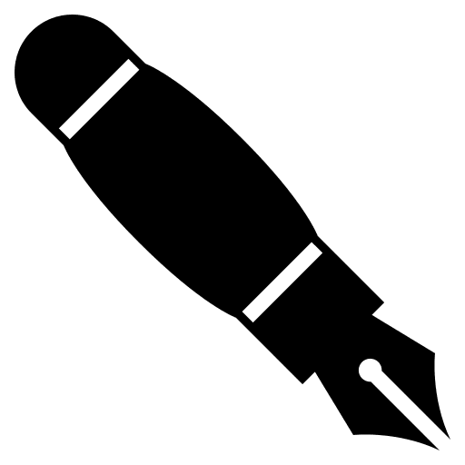 Black Nib (Monotone) Free Open-Source SVG Icon (Emoji One (Monotone))