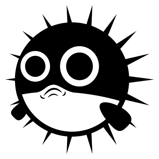 Blowfish Emoji (Monotone) Free Open-Source SVG Icon (Emoji One (Monotone))