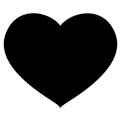 Blue Heart Symbol (Monotone) Free Open-Source SVG Icon (Emoji One (Monotone))