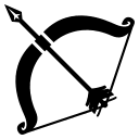 Bow and Arrow (Monotone) Free Open-Source SVG Icon