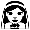 Bride with Veil (Monotone) Free Open-Source SVG Icon