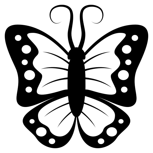 Butterfly (Monotone) Free Open-Source SVG Icon (Emoji One (Monotone))